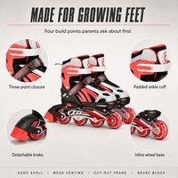 Patins à roulettes et chaussures à roulettes ajustables en taille, légers et respirants pour enfants et adultes, entraînement extérieur à 4 roues avec cuir PU