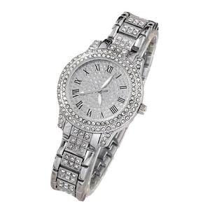 Conjunto de Reloj de Cuarzo de Moda para Mujer LP09, Collar, Pulsera, Anillo, Cadena de Cristal de Acero Inoxidable, Esfera de Cristal, Aretes de Aleación - Product Image 3