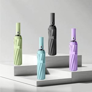 Parapluie transparent imperméable de style américain, entièrement automatique, en forme de bouteille de vin, pour femmes et pour la modestie - Product Image 5