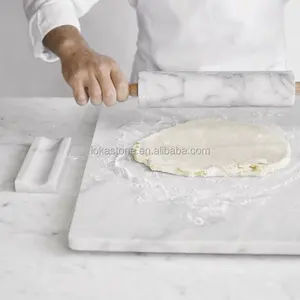 Tấm Làm Bánh Bằng Đá Cẩm Thạch Trắng Carrara Cứng Cỡ Lớn