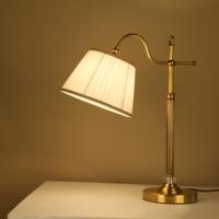 Lampe de table et lampadaire de luxe en laiton, design moderne et minimaliste, pour chevet, bureau, lecture, avec suspension en verre et cristal, modèle Gold Glow