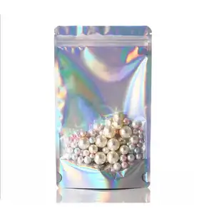 Doypack de bonbons lyophilisés en feuille d'aluminium thermoscellée imprimée sur mesure sacs d'emballage alimentaire avec pochette debout avec fenêtre transparente