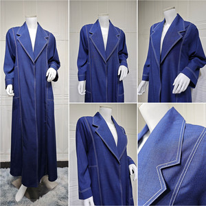 123 alta qualità <span class=keywords><strong>Aya</strong></span> donna abito musulmano imitazione Denim abiti medio oriente Dubai abiti lunghi donna Casual Cardigan - Product Image 6