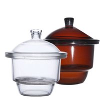 Verre de laboratoire Boro3.3, déshydrateur en verre 210 mm, déshydrateur transparent ou brun