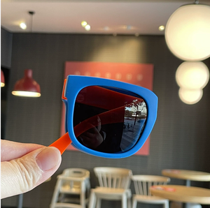 Nuevas gafas de sol plegables para niños de verano con protección UV, gafas de protección <span class=keywords><strong>solar</strong></span> para bebés de color caramelo - Product Image 6