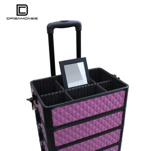 C Boîte cosmétique colorée Nail Tattoo Manicure Beauty <span class=keywords><strong>Trolley</strong></span> <span class=keywords><strong>Valise</strong></span> Rolling Makeup Train Case - Product Image 6