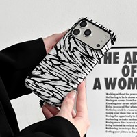 Coque de téléphone magnétique 2-en-1 antichoc avec motif zèbre créatif par sublimation pour iPhone 17 16 15 14 Pro Max Plus