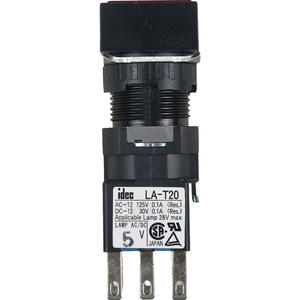 Luz Indicadora Idec La-T20, 24V, LED Rojo, Auto-Reinicio, Cuadrada, IP65, Plástico Resistente - Product Image 1