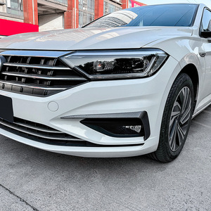 Volkswagen Front Wind Vane <b>Car</b> <b>Decals</b> Piano Black Carbon Fiber Texture Adhesive ABS Weather Shields 2019-2021 - Product Image 3