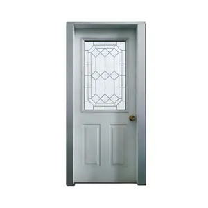 Fangda economic 9 lite tempered glass pvc steel doors