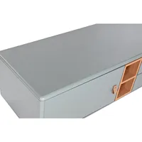 Meuble TV MDF PU Gris 140x40x55