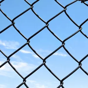Uptown pvc coated chain link fence Project peripheral hot dipped galvanized diamond fence Playground woven cyclone wire mesh
