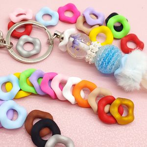 ลูกปัดอะคริลิคแบบเวฟฟรอสต์ ขนาด 16 มม. รูปทรงหกเหลี่ยม กลม ลายดอกไม้ สำหรับงาน DIY ตกแต่งปากกา ประดับกลิตเตอร์ แมคคารอน - Product Image 4