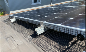 Mạ kẽm Đen PVC tráng 8 "panel năng lượng mặt trời chim Mesh-1.0mm nhiệm vụ nặng nề dây cuộn chống gỉ & Chew-proof cho mái nhà bảo vệ năng lượng mặt trời - Product Image 3