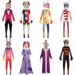 Nuovo film il magico circo digitale Cosplay pagliaccetto Pamni Jax Caine Zooble costumi per il carnevale di Halloween