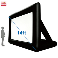 Écran de projection gonflable double face pour le camping, écran de cinéma gonflable portable personnalisé pour les carnavals et l'utilisation en extérieur