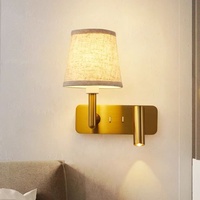 Lampe murale LED rotative en aluminium, style nordique créatif, moderne et simple, pour chambre d'hôtel, chevet, couloir ou escalier