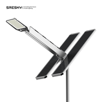 Lampadaires solaires extérieurs étanches IP65 Sresky, lampadaire solaire intégré avec télécommande