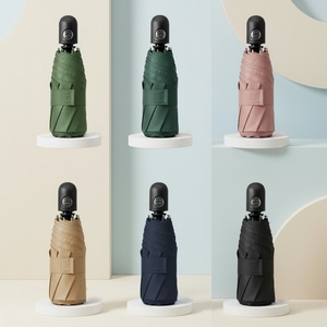 Light <b>Weight</b> Fully-Automatic Travel Umbrella 5-Fold <b>Small</b> Business Gifts Rain Gear Deluxe Compact 8 Glass Fiber Ribs Durable - Product Image 4