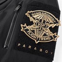 Blouson Bomber Homme Printemps Automne Oversize Style Workwear Moto Harley Rétro 100% Polyester Broderie Motif Cœur