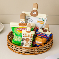 Clips de scellage réutilisables Syh2051 pour sacs alimentaires, motifs mignons de dessins animés, pour le stockage de collations, café, thé, chips, pain, pour la cuisine et la conservation des aliments frais