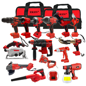 Discount Sales ekiiv 20V <span class=keywords><strong>Combo</strong></span> ferramentas elétricas conjunto martelo elétrico broca rebarbadora brushless sem fio broca <span class=keywords><strong>power</strong></span> tool sets - Product Image 5
