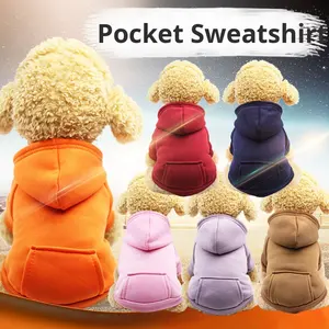 핫 세일 할로윈 애완 동물 후드 도매 풀오버 개 겨울 옷 아늑한 클래식 까마귀 스포티 스타일 여러 색상 - Product Image 2