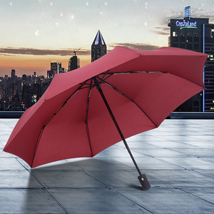 <span class=keywords><strong>Parapluie</strong></span> d'affaires pliant semi-automatique hommes femmes couleur unie coupe-vent étanche à la pluie publicité <span class=keywords><strong>parapluie</strong></span> Logo impression en gros - Product Image 4