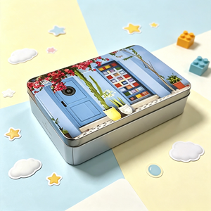 Boîte en étain écologique et recyclable personnalisée en usine avec logo sur mesure pour le rangement multifonctionnel de cartes et de jeux de société pour enfants - Product Image 1