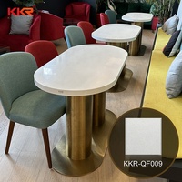 Modernes einzigartiges Design feste Oberfläche Tischplatte Marmor Stein Esstisch Restaurant Hotel Fast Food Tisch und Stühle