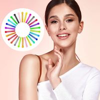 40 pièces/sac, anneaux élastiques orthodontiques multicolores, ligatures en forme de V, élastiques en caoutchouc, matériel dentaire
