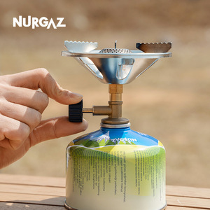 NURGAZ Estufa portátil para exteriores, cabezal de quemador de 120x90mm, estufa de gas ligera a prueba de viento para acampar, para 1-2 personas - Product Image 5
