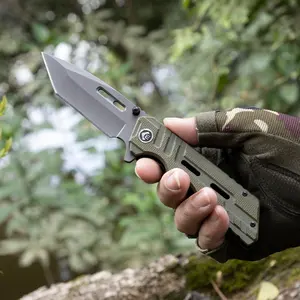 New 2024 High End Quality Custom G10 Handle With D2 Blade Outdoor Camping Tactical Survival Folding Knife