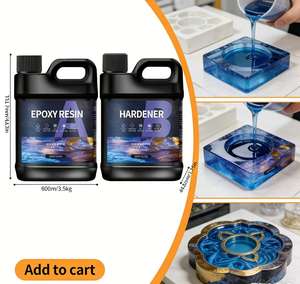 Kit de Resina Epoxi Transparente 1:1 - Brillo Ultra Alto, Dureza Similar al Vidrio para Joyería DIY, Colgantes, Manualidades con Pendientes - Product Image 3