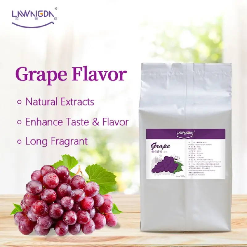 Venta caliente de alta calidad de uva sabor en polvo para alimentos y bebidas