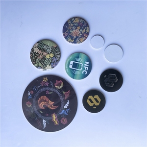 GSC 13.56MHz RFID NFC Circular PVC Sticker <b>Card</b> with 25mm round and 30mm Anti-Metal Layer for Mobile Phones and Hotel Use - Product Image 4