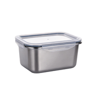 Boîte à lunch isotherme en acier inoxydable de 1750 ml, hermétique, avec couvercle en plastique, boîte de rangement alimentaire pour le bureau et l'école