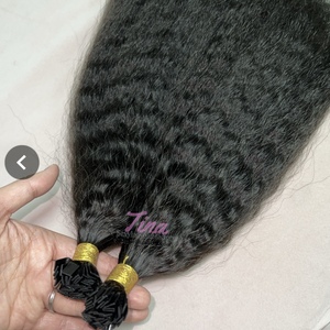Extensiones <span class=keywords><strong>de</strong></span> Cabello Humano Natural Negro con Punta Plana K Tip, Ondulado, Rizado y Liso Kinky, Precio <span class=keywords><strong>de</strong></span> Fábrica, Envío desde EE. UU. - Product Image 4