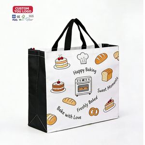 Wholesale Custom Promotional Eco Friendly Laminated Supermarket Grocery Tnt Tote <b>Reusable</b> pp Non Woven Shopping <b>Bag</b> - Product Image 1