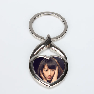 Thiết Kế Mới Truyền Nhiệt In Ấn Thăng Hoa Trống Móc Chìa Khóa Móc Khóa Trái Tim Kim Loại Cửa Chìa Khóa Thăng Hoa Khoảng Trống - Product Image 1