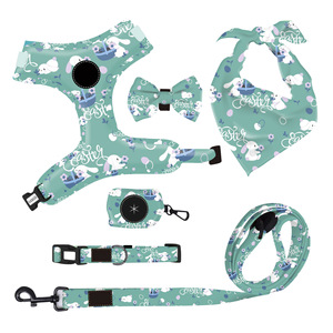 Set di 6 Pettorine Trendy e Confortevoli in Nylon Morbido con Chiusura a Bottone per Gatti e Cani - Product Image 5