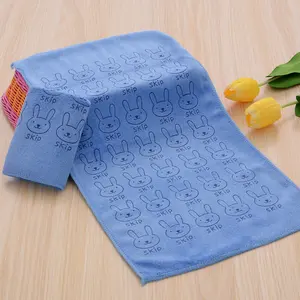 Custom size color logo printed pattern soft microfiber water absorption face towels Microfiber Hand Towel 30*30cm