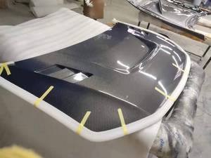 Cofano in Fibra di Carbonio con Presa d'Aria per <span class=keywords><strong>Honda</strong></span> <span class=keywords><strong>Civic</strong></span> 9a Generazione (2012-2015) |   Sostituzione Cofano Anteriore Stile V |   Adattamento Stile OEM - Product Image 4