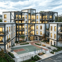 Bâtiments en structure acier préfabriqués sur mesure, appartements modernes de luxe en structure acier