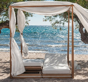 Lit de repos de luxe en aluminium avec auvent, mobilier d'extérieur pour hôtels, plages et piscines - Product Image 2