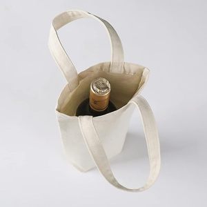 Portable Durable Multi-Purpose Washable Bottle <b>Bag</b> Reusable Cotton <b>Canvas</b> Carrier Wine Tote <b>Bags</b> - Product Image 4