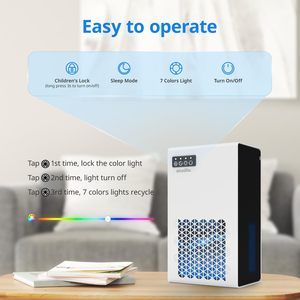 Deshumidificador Silencioso de 95 Oz con Apagado Automático y Luz Ambiental para Casa, RV, Dormitorio, Sala de Estar - Product Image 6