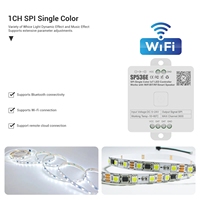 Contrôleur de gradation LED Wi-Fi double mode pleine fréquence SP53XE 5-24V avec télécommande RF 2.4G et décodeur DMX via application SP530E