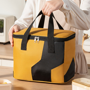 Bolsa Térmica para Almuerzo, de Tela Oxford con Forro de Aluminio, Gran Capacidad, Portátil, para Picnic al Aire Libre, Color Gris, Verde Militar, Amarillo - Product Image 2