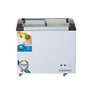 Congélateur horizontal grande capacité pour supermarché, à refroidissement direct, <span class=keywords><strong>réfrigérateur</strong></span> <span class=keywords><strong>combiné</strong></span> profond avec dessus en verre coulissant pour stockage d'aliments surgelés - Product Image 2